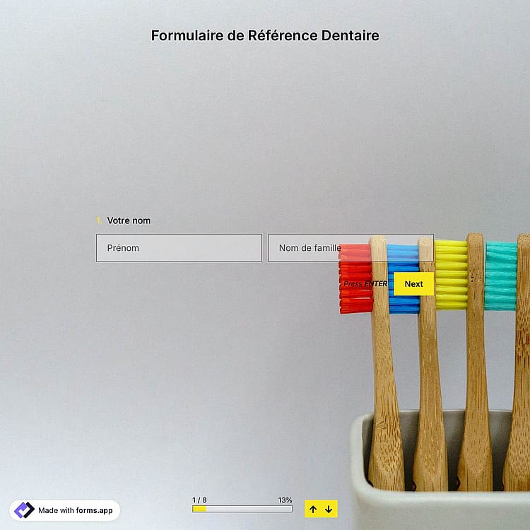 Modèle de formulaire de recommandation dentaire