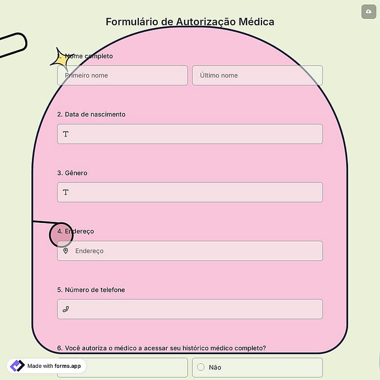 Formulário de Autorização Médica