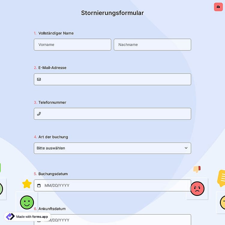 Stornierungsformular