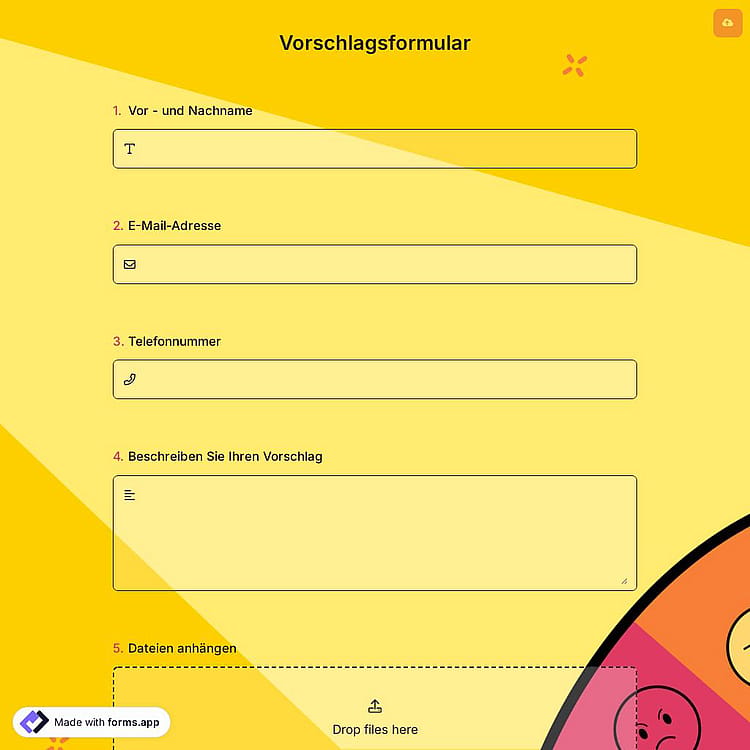 Vorschlagsformular