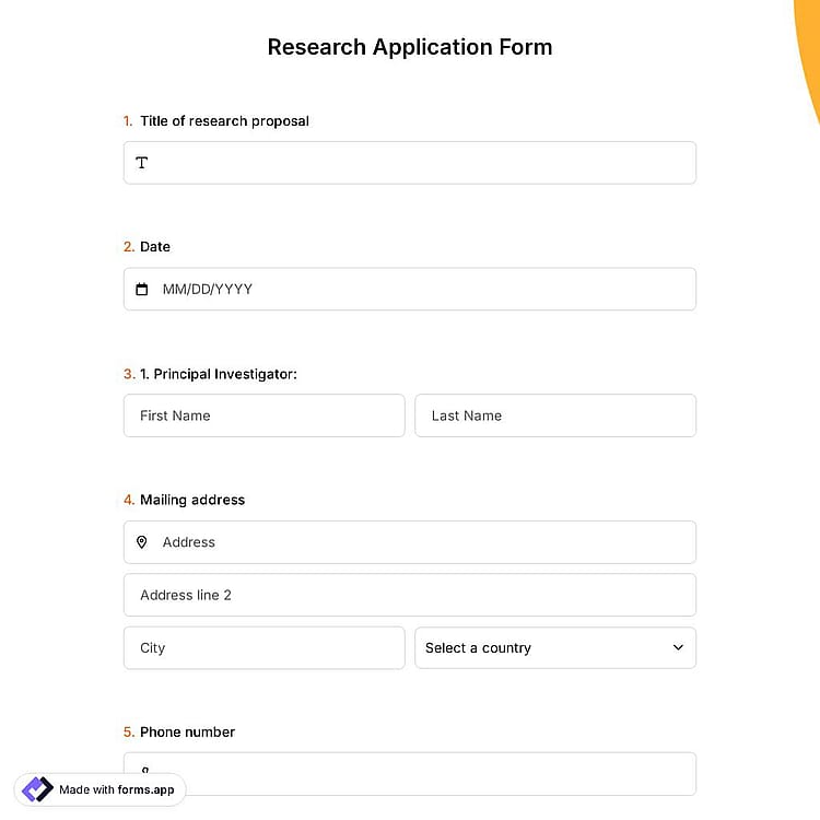Research Application Form