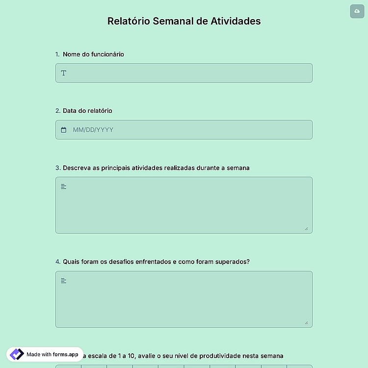 Relatório Semanal de Atividades