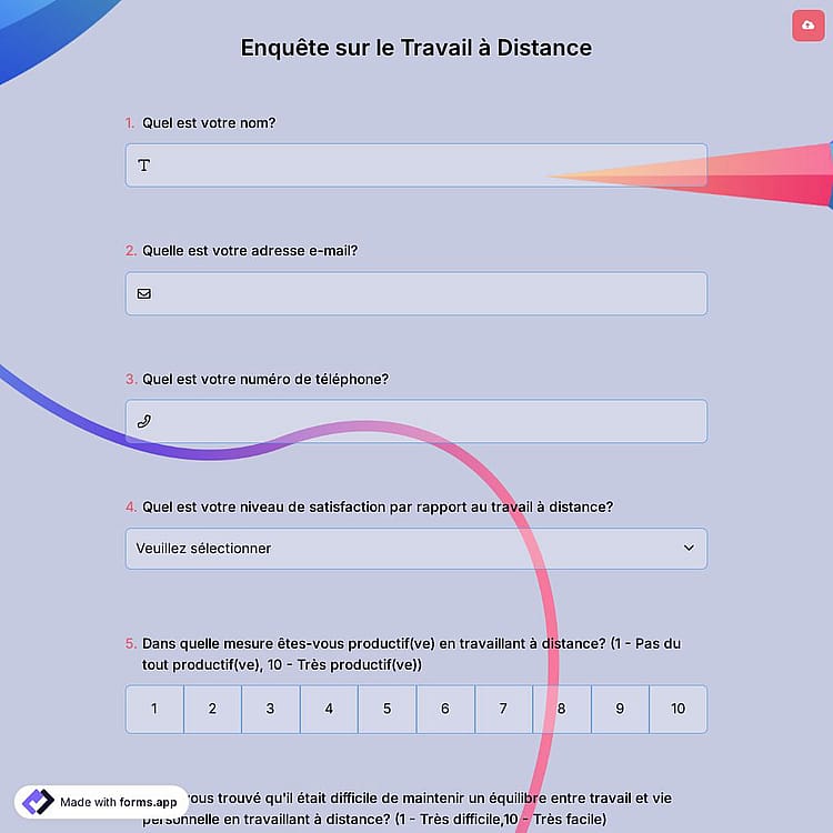 Enquête sur le Travail à Distance