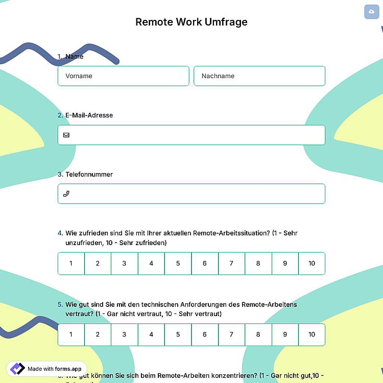 Remote Work Umfrage