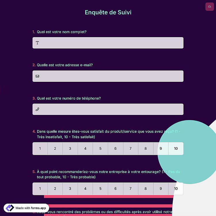 Enquête de Suivi