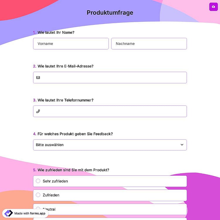 Produktumfrage