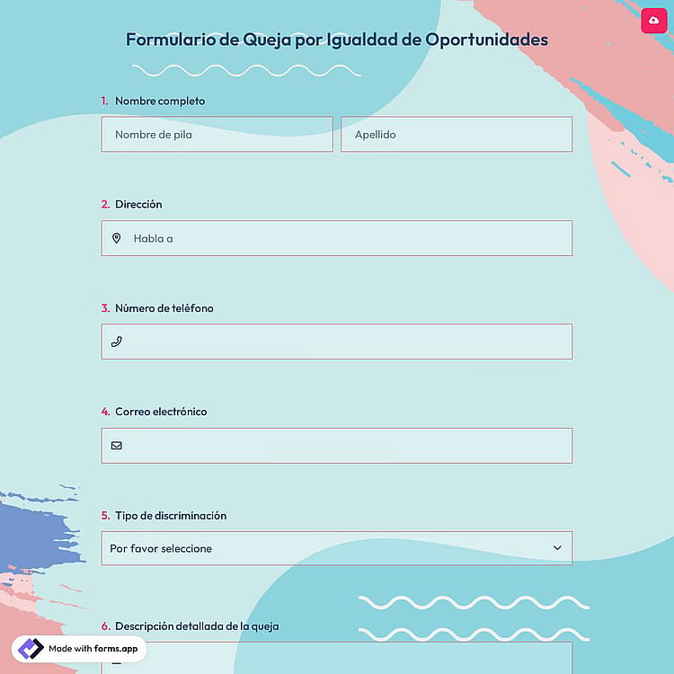 Formulario de Queja por Igualdad de Oportunidades