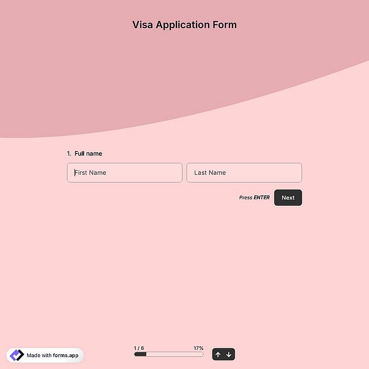 Visa Application Form