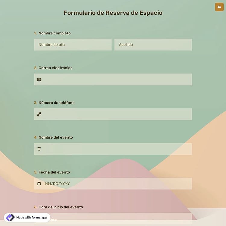 Formulario de Reserva de Espacio