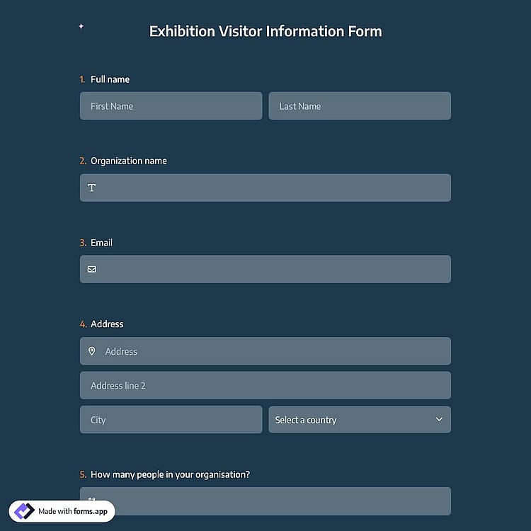 Exhibition Visitor Information Form