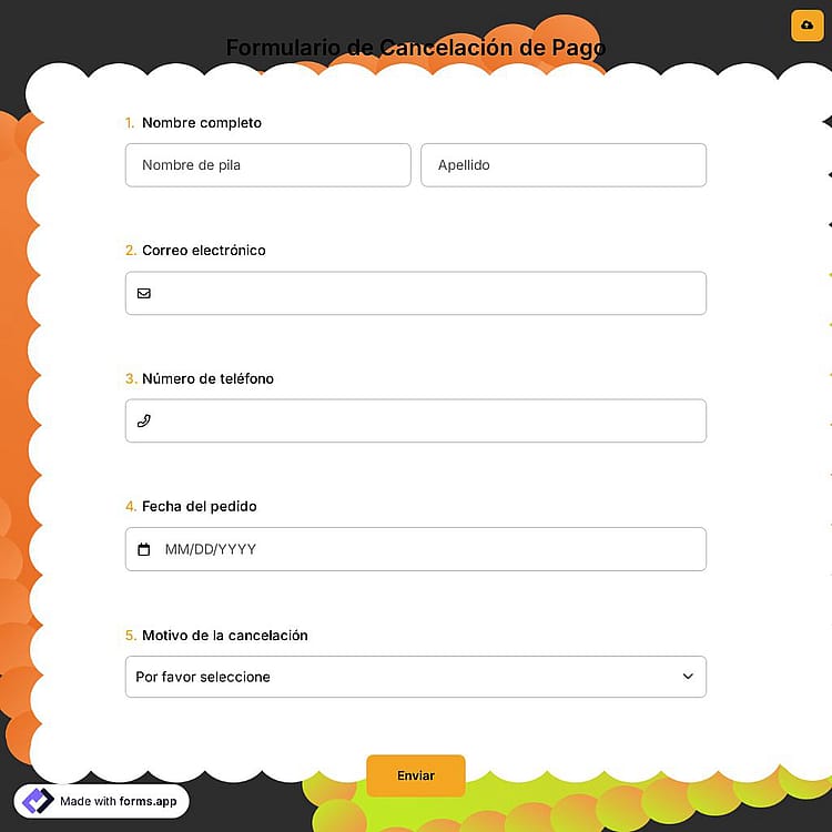 Formulario de Cancelación de Pago