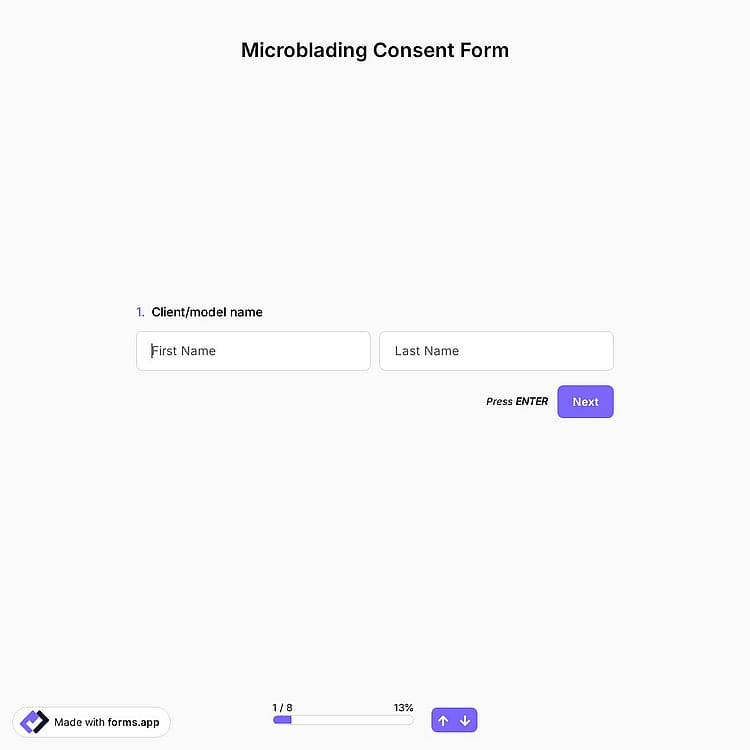 Microblading Consent Form