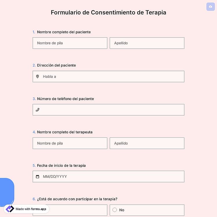 Formulario de Consentimiento de Terapia