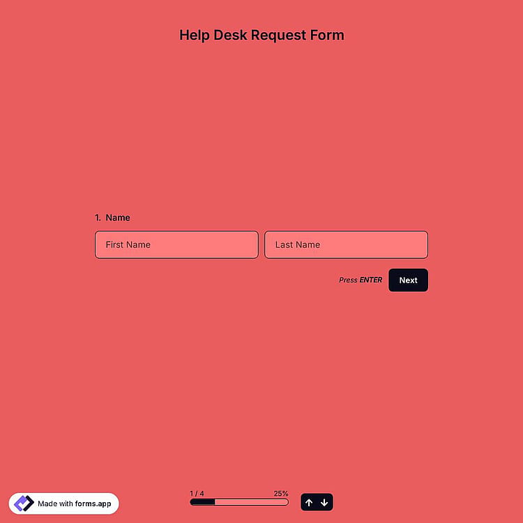 Help Desk Request Form