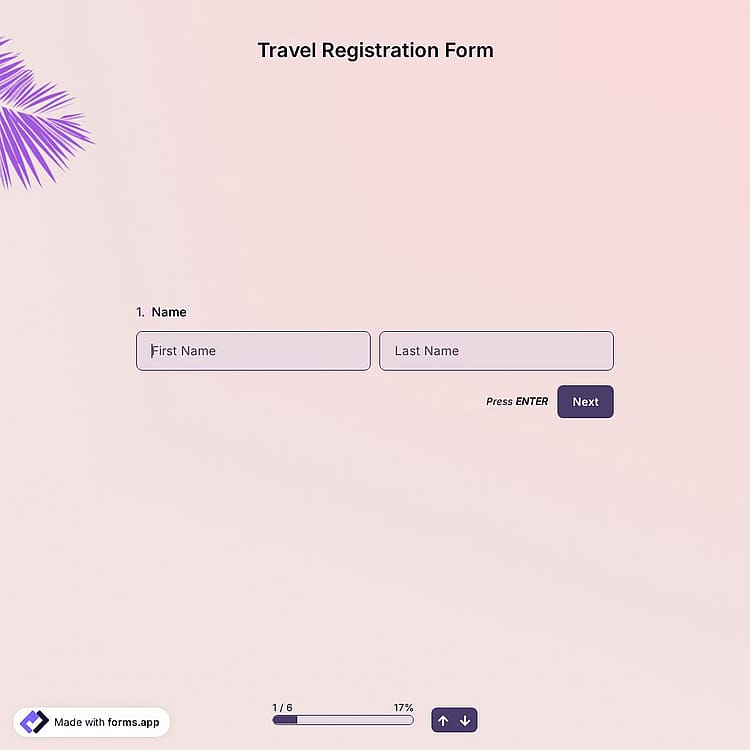 Travel Registration Form