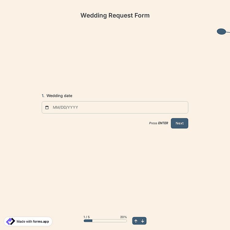 Wedding Request Form