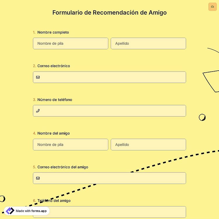 Formulario de Recomendación de Amigo