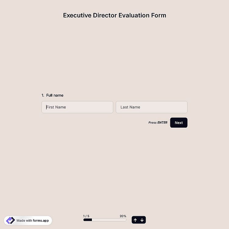Executive Director Evaluation Form