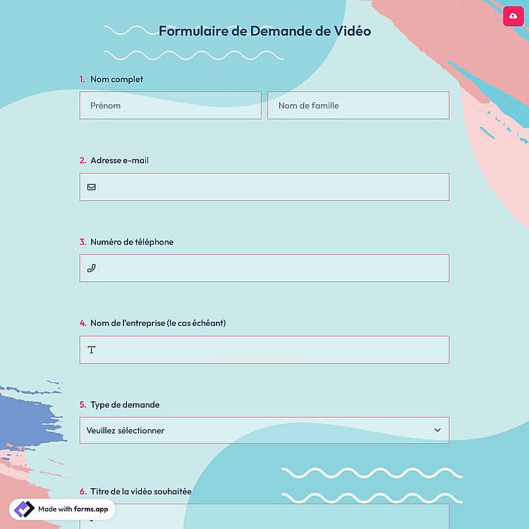 Formulaire de Demande de Vidéo