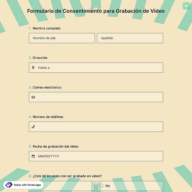 Formulario de Consentimiento para Grabación de Video