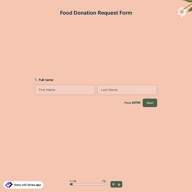 Food Donation Request Form