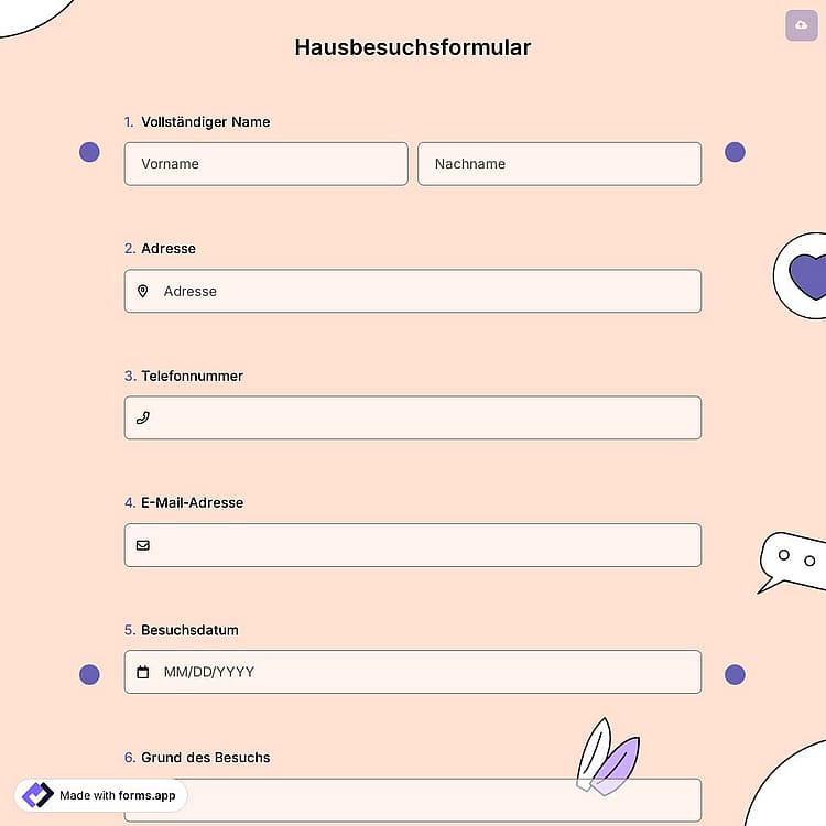 Hausbesuchsformular