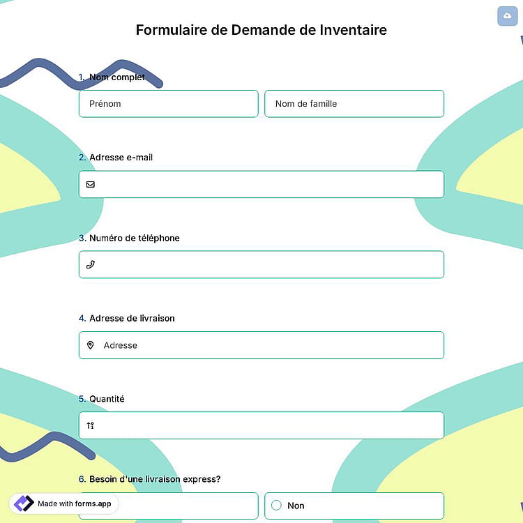Formulaire de Demande de Inventaire