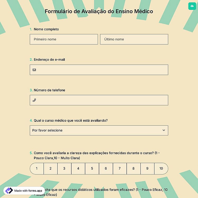 Formulário de Avaliação do Ensino Médico