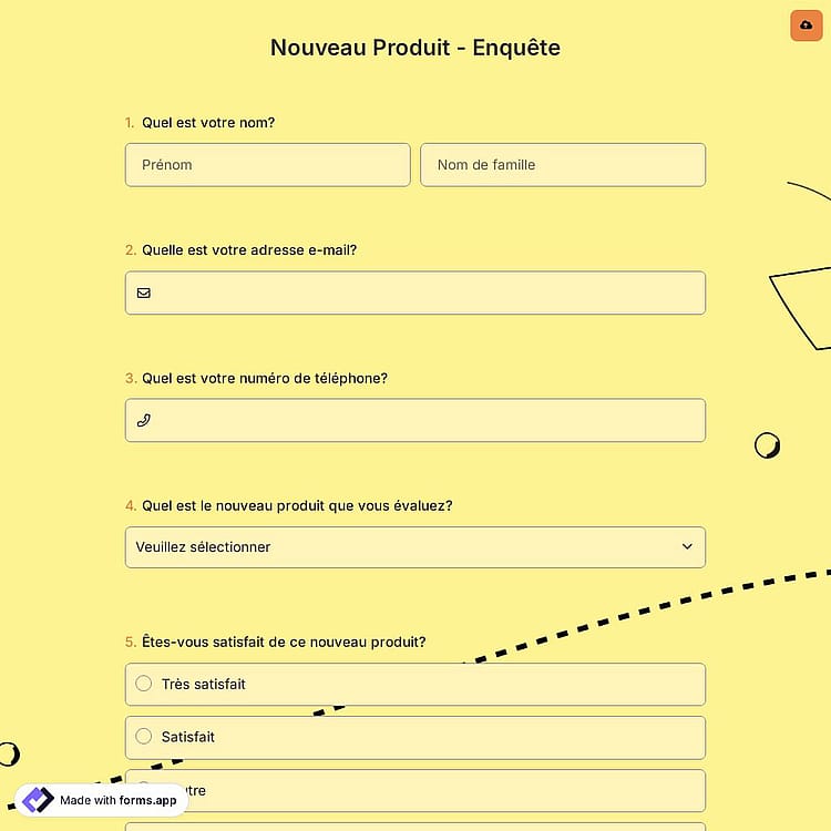 Nouveau Produit - Enquête
