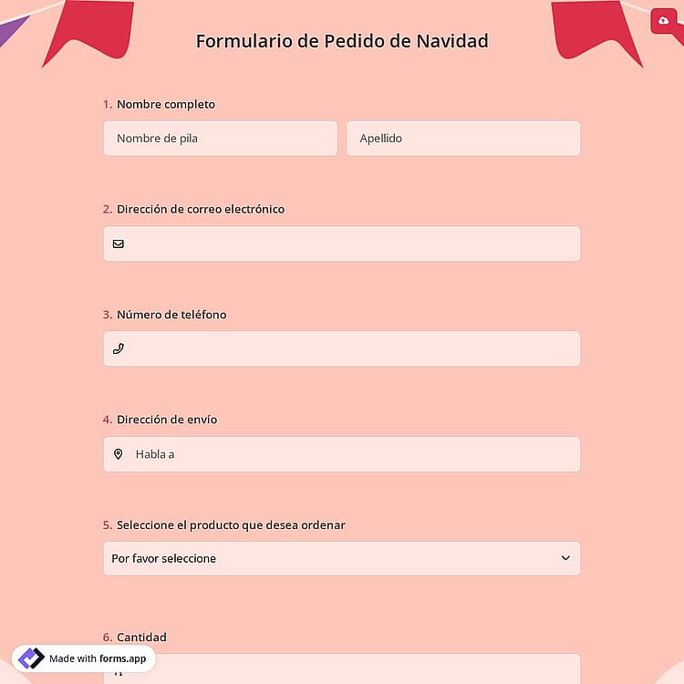 Formulario de Pedido de Navidad