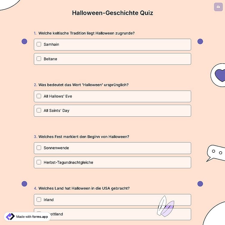 Halloween-Geschichte Quiz