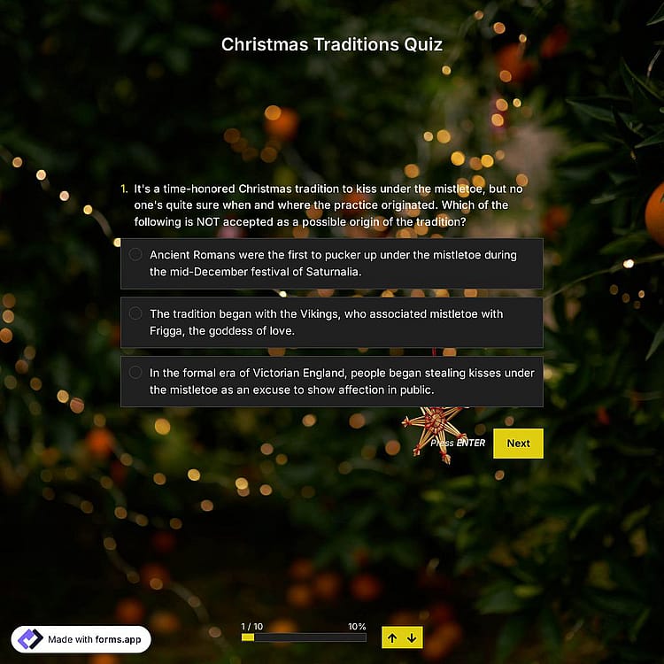 Christmas Traditions Quiz