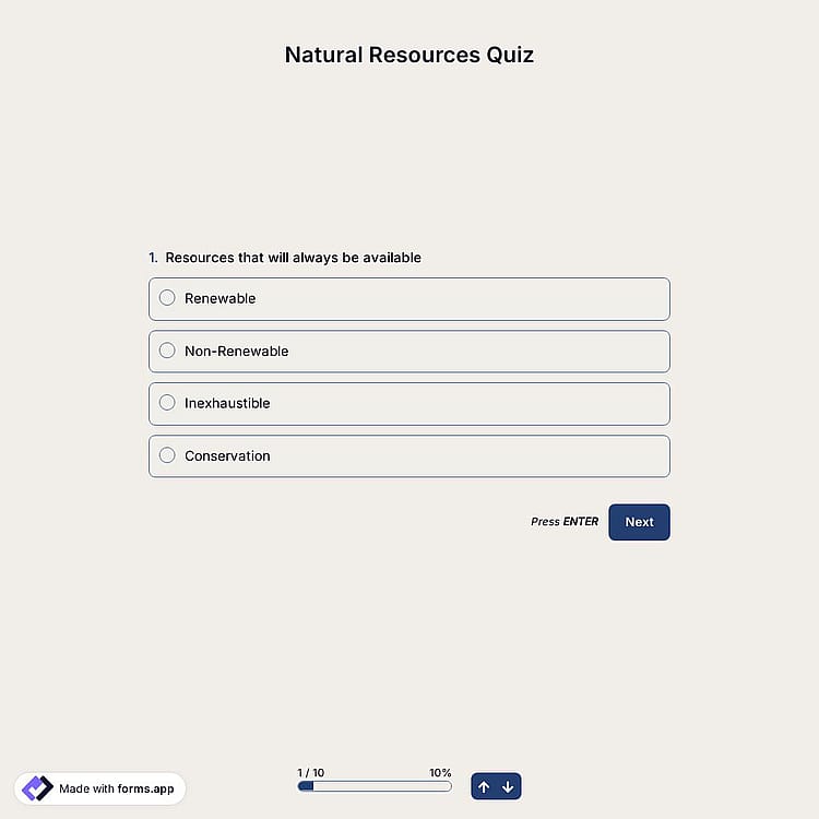 Natural Resources Quiz