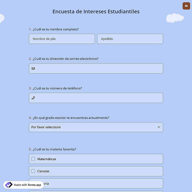 Encuesta de Intereses Estudiantiles