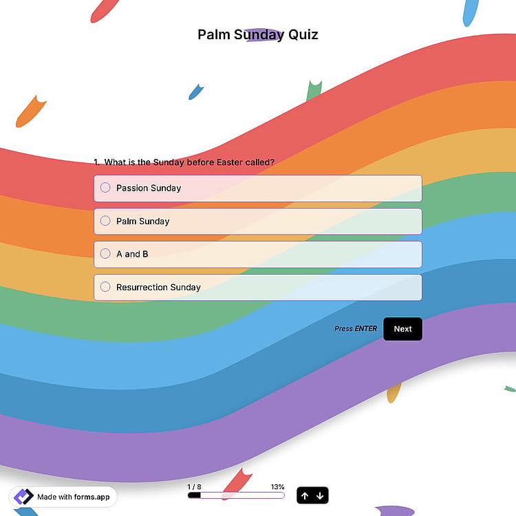 Palm Sunday Quiz