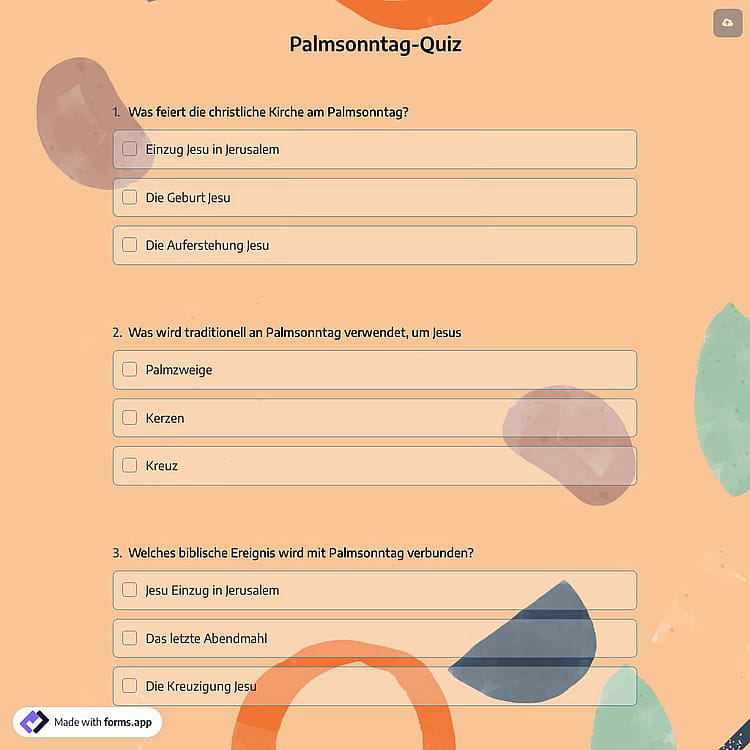 Palmsonntag-Quiz
