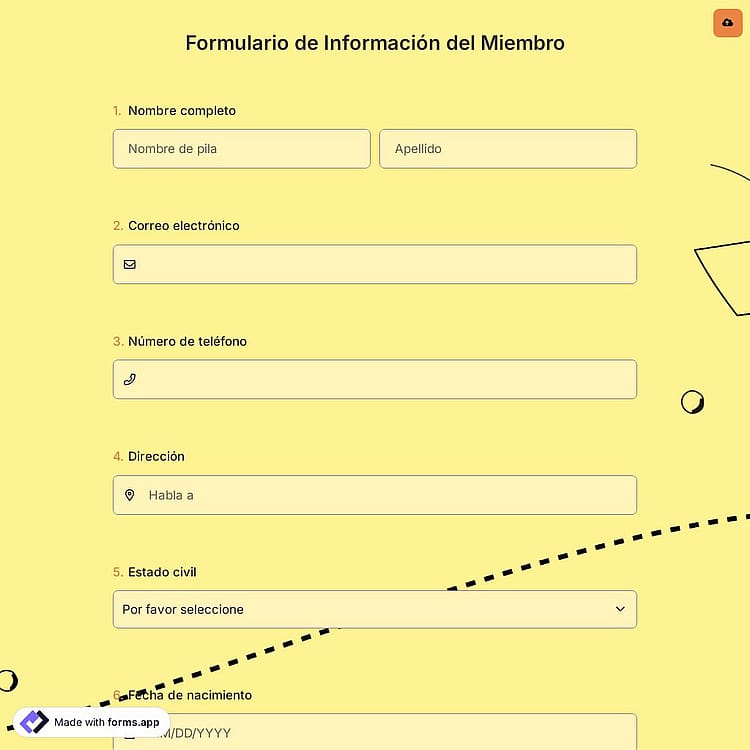 Formulario de Información del Miembro