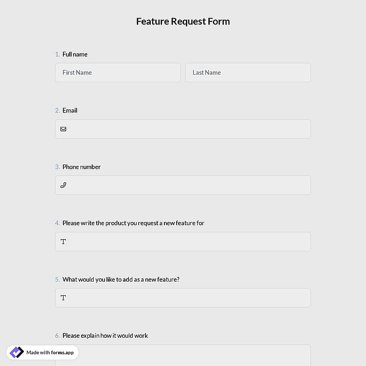 Feature Request Form