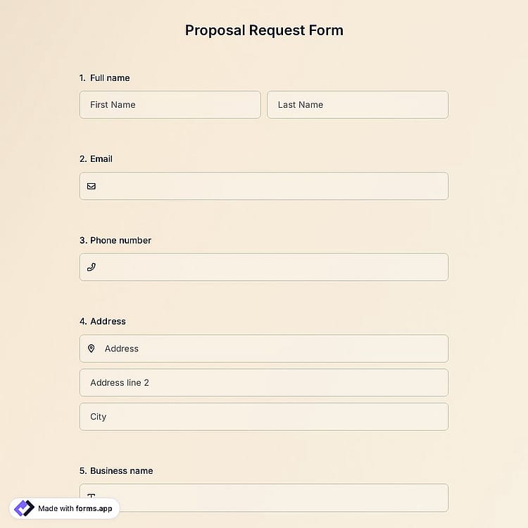 Proposal Request Form