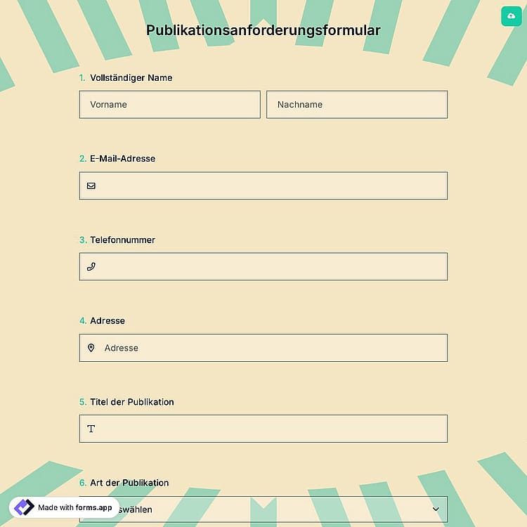 Publikationsanforderungsformular