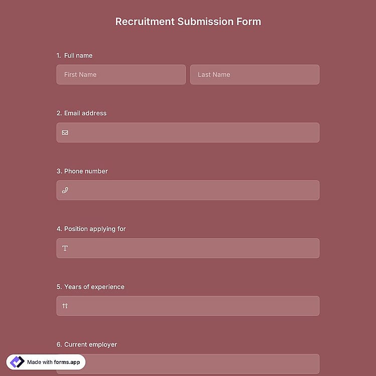 Recruitment Submission Form