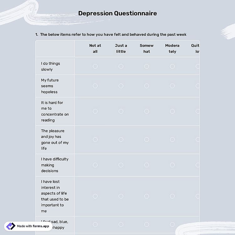 Depression Questionnaire