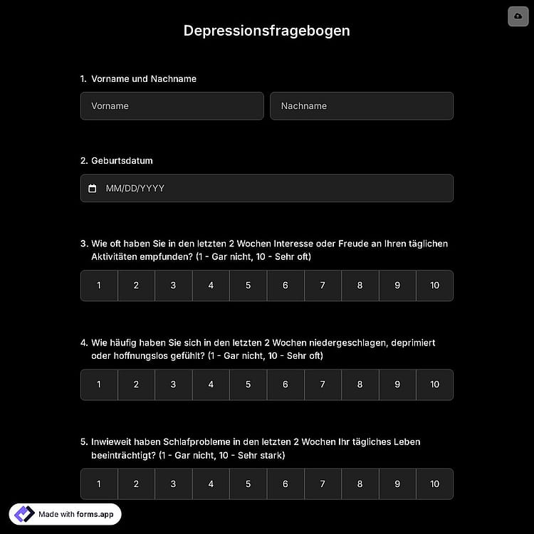 Depressionsfragebogen