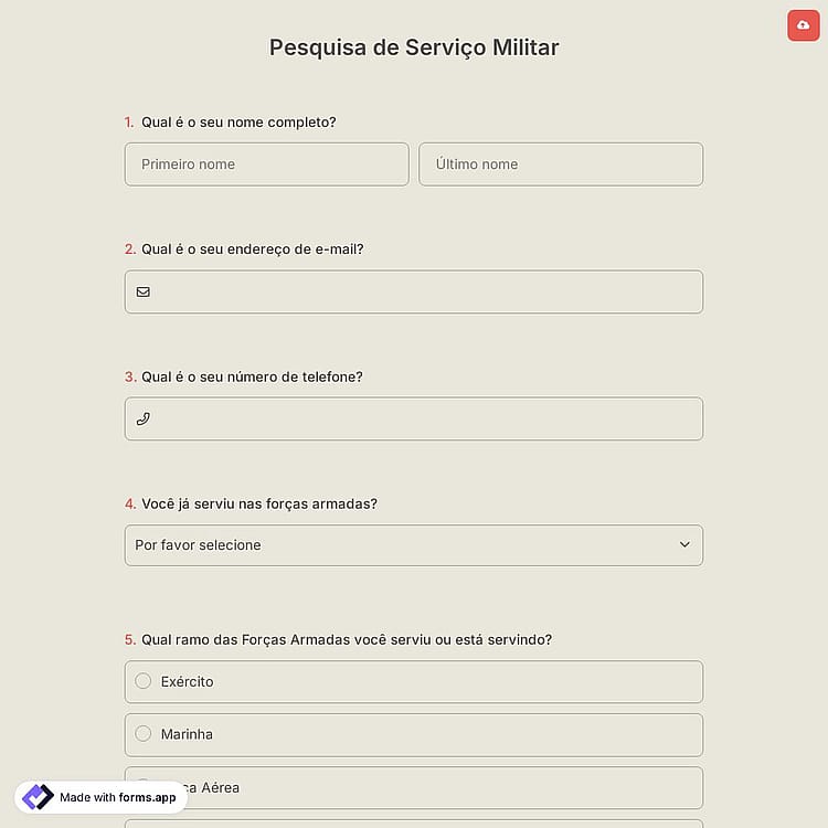 Pesquisa de Serviço Militar