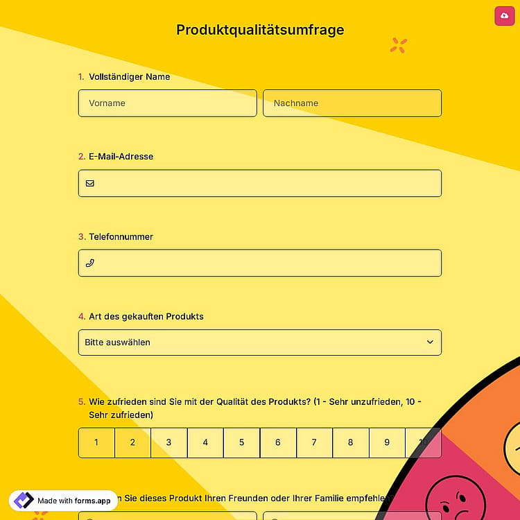 Produktqualitätsumfrage