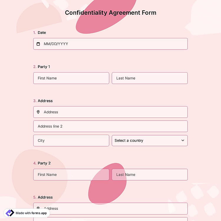 Confidentiality Agreement Form