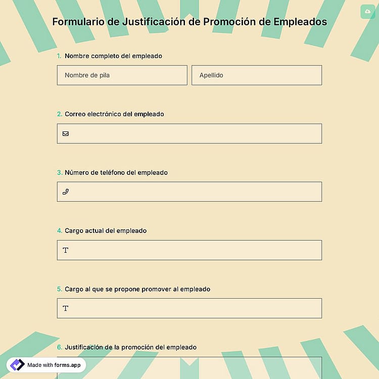 Formulario de Justificación de Promoción de Empleados
