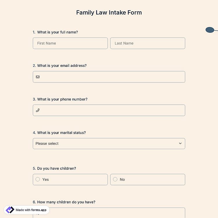 Family Law Intake Form