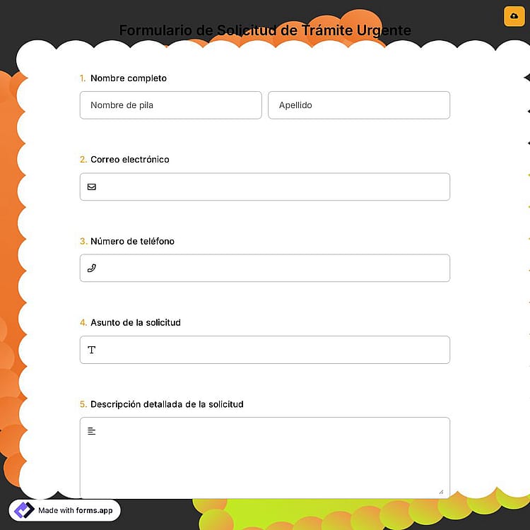 Formulario de Solicitud de Trámite Urgente