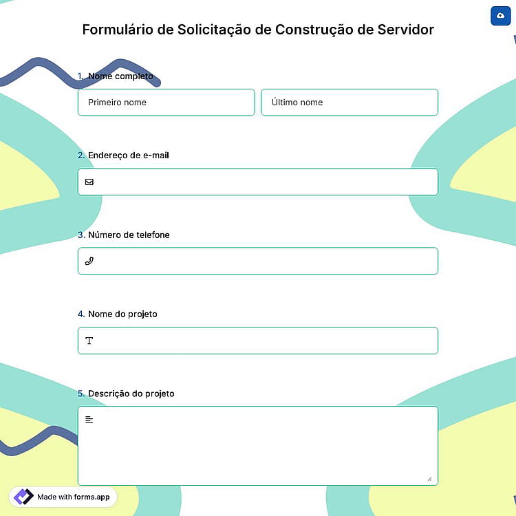 Formulário de Solicitação de Construção de Servidor